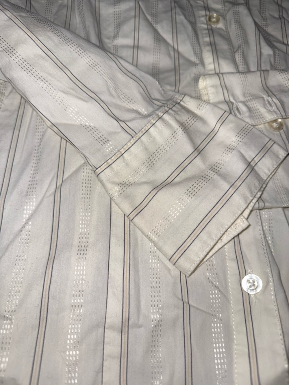 croft & barrow White Striped Button-Up Shirt - Picture 3 of 6